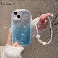 2023Hotsale Luxury Gradient Glitter Love Hang สร้อยข้อมือสำหรับ Samsung Galaxy S22 S23 S21 Ultra S22 Plus S21 FE ป้องกัน Soft Cover