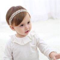 Baby Kids Girls Elastic Silver Leaves Hair Hairband Accessory