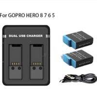 [COD] Suitable for gopro hero8/7/6/5 charger set double charge black dog 5 sports camera 501