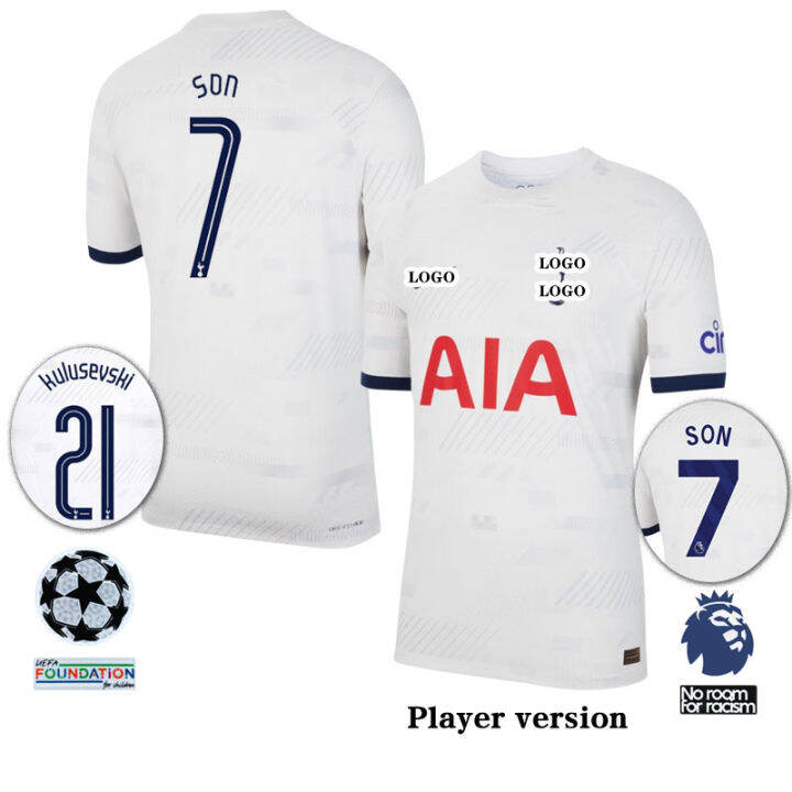 Tottenham ชุดบ้าน23/24ผู้เล่นเวอร์ชันเสื้อแข่งฟุตบอลกำหนดเองชื่อ2023 ...