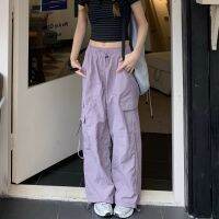 YLY parachute overalls wind of new fund of 2023 summer loose women take rope wide-legged beam foot function pants tide