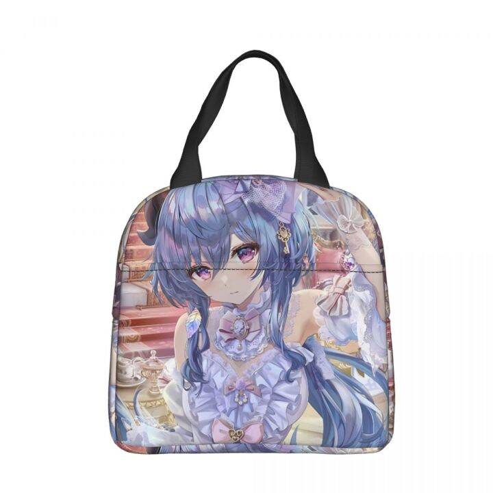 ☑ Cute Ganyu Lunch Bag box Game Genshin Impact Children Aluminum Bag