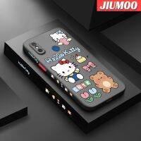 เคส JIUMOO สำหรับ Xiaomi 8 9 5X เคส A1การ์ตูนน่ารักลายเฮลโลคิตตี้บางดีไซน์ใหม่ด้านข้างกันกระแทกมีน้ำค้างแข็งโปร่งใสแข็งเคสมือถือปลอกซิลิโคนคลุมทั้งหมดเคสป้องกันกล้องแบบอ่อน