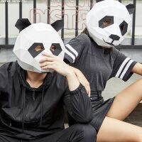 3D แม่พิมพ์กระดาษ PANDA HEAD หน้ากากสัตว์ฮาโลวีนคอสเพลย์ Props ผู้ใหญ่เด็กเล่นบทบาทแต่งตัว DIY CRAFT หน้ากาก