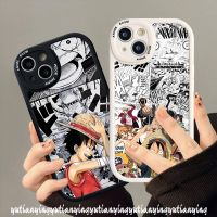 เคส ไอโฟน เคสโทรศัพท์มือถือ แบบนิ่ม ลายการ์ตูนลูฟี่ วันพีช สําหรับ iPhone 13 14 12 6s 7 6 8 plus XS XR X 2020