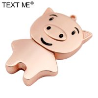 TEXT ME USB 2.0 Cute pig Metal pendrive 4GB 8GB 16GB 32GB Memory Stick 64GB Pen Drive animal USB Flash Drive U Disk