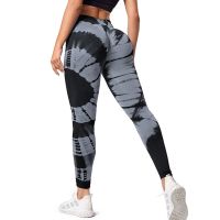 【CC】☽☼  LANTECH Gym Seamless Pants Stretchy Hips Push Up Squat Exercise Leggings Activewear Tie-Dyed