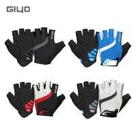 hotx【DT】 Cycling Half Gloves Breathable Lycra Fabric Anti-slip Damping MTB Road Fingerless Mitens