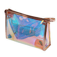 feibeinan66 กระเป๋าเครื่องสำอางผู้หญิงที่มีสีสัน TPU CLEAR Makeup Beauty Organizer Pouch