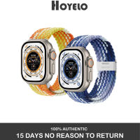 Hoyelo Colorful Braided Nylon Elastic Loop For apple Watch ultra 8 7 SE 6 Strap 41mm 45mm 44mm 40mm