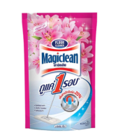 มาจิคลีน ผลิตภัณฑ์ทำความสะอาดพื้น กลิ่นลิลลี่ บูเก้ ถุงเติม 750 มล. (แพค 3 ถุง)