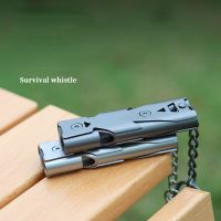 Stainless Steel Survival High Decibel Whistle Outdoor Camping Portable Safety Whistle Military Training Whistles Pipe Multi Tool Survival kits