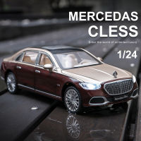 โลหะรถ1:22 Benz Maybach S680รุ่น Diecast ของเล่นยานพาหนะจำลองเสียงและแสงเด็กของขวัญ Office Decor