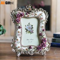 【ELE Photo frame】6นิ้วกุหลาบเรซิ่นกรอบรูปของขวัญแต่งงานงานฝีมือตกแต่งสก์ท็อปกรอบรูปขายส่งสำหรับรูปภาพรูปภาพ