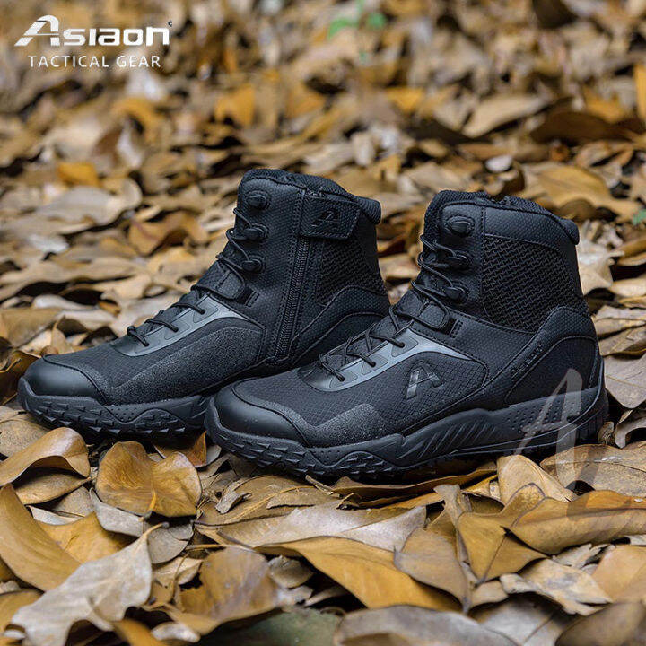 New ASIAON High Cut Tactical Boots Size Zip 599A for Military Outdoor ...