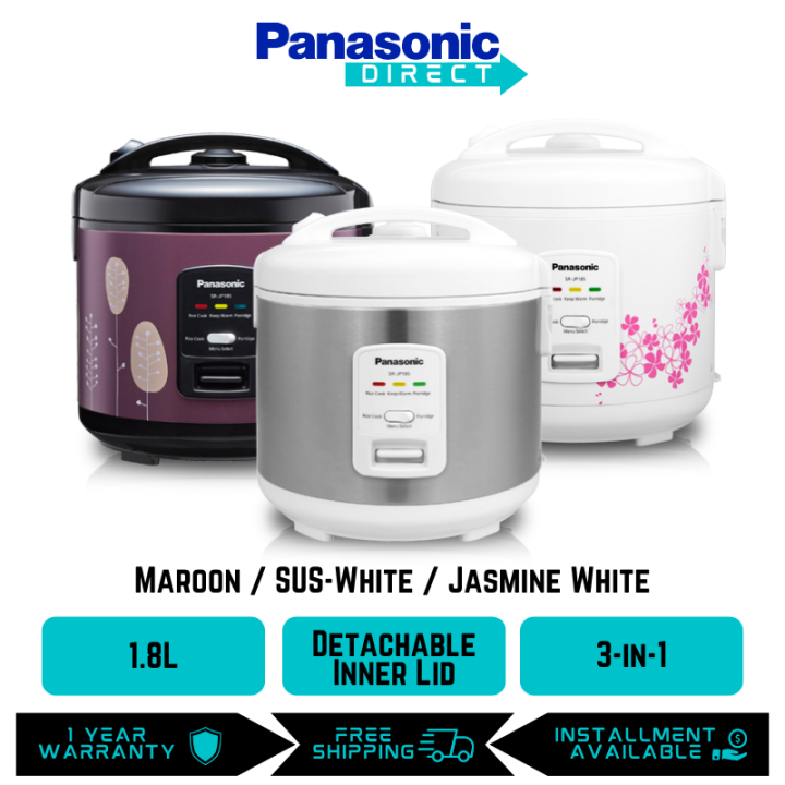 Panasonic SRJP185 Mechanical Jar Rice Cooker (1.8L) 3in1 SRJP185WSK
