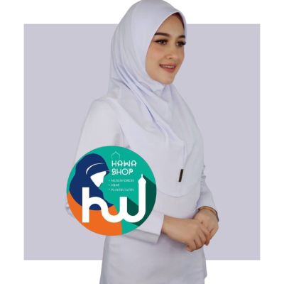 ผ้าคลุมสีขาว ผ้าคลุมสำหรับมุสลิม ผ้าคลุมพยาบาล นักเรียน มี 2ขนาด ไซส์ M  และไซส์L  Hijab