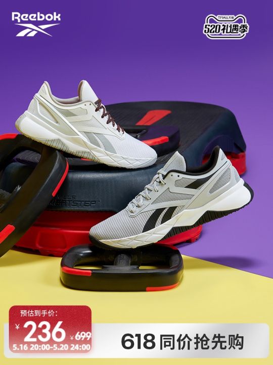 Reebok Reebok รองเท้าสำหรับทั้งหญิงและชาย,รองเท้า Nanoflex Tr ในร่มกีฬา ฟิตเนส G55592รองเท้าออกกำลังกาย | Lazada.Co.Th