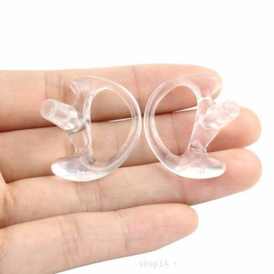 6pcs Silicone earloop Earmolds ear mold for acoustic air tube earphones two way radio headset walkie talkie headphone White Wireless Earbud Cases