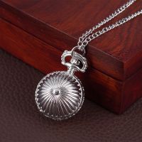 hot style Necklace flip pocket watch quartz pumpkin texture ball