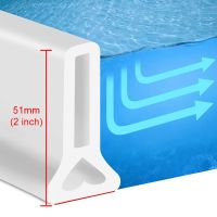 【YF】۩☬♚  50mm Height Silicone Stopper Shower Dam Dry And Wet Separation Flood Door Bottom Strip