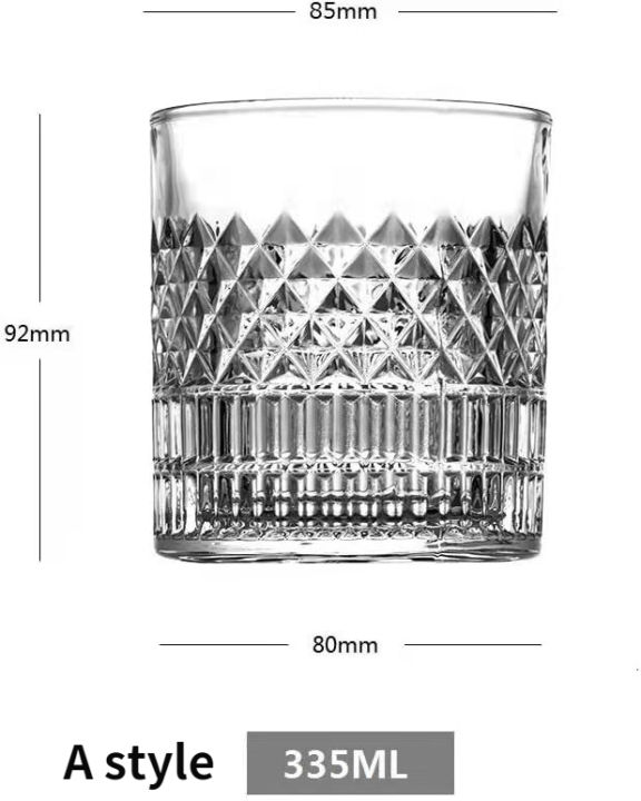 แก้ววิสกี้แก้ว-335ml-ไร้สารตะกั่ว-แก้วใสหนาแก้วคริสตัลที่ทนทาน-แก้วเบียร์-บาร์แก้วไวน์ต่างประเทศ-แก้วแชมเปญ-แก้วไวน์-glass-beer-mug-ถ้วยน้ำแข็ง