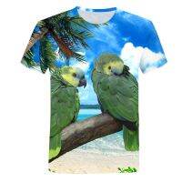 Men‘s Clothing Parrot Printed Tshirt Hip Hop Tee Bird Animal 3D t-shirt Cool Street Men Women OversizedXS-4XL T Shirt Casual Tops