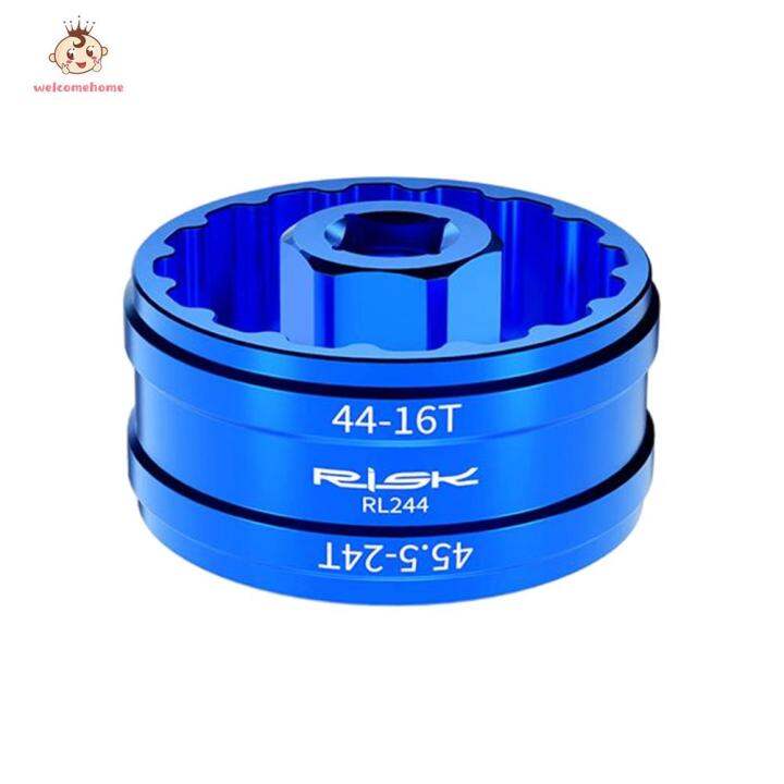 จานหน้า-dub-ตัวปรับโหลดล่วงหน้าทำจากโลหะตัวปรับแกนกลางแบบ-bb44-bb45-5ตลับลูกปืนเครื่องมือถอดชิ้นส่วนประแจด้านล่างเครื่องมือยึดเครื่องมือซ่อมจักรยาน