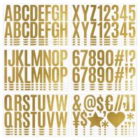 6 Sheets Letter Sticker golden Alphabet Sticker Self Adhesive Vinyl Letter Stickers for DIY Scrapbooking Gifts Box Card Craft Stickers Labels