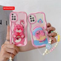 เคสตลกเคสโทรศัพท์ซิลิโคนนิ่มน่ารักสำหรับ Samsung Galaxy A71 4G เคส SamsungA71สำหรับสุภาพสตรีและมีขาตั้งสายรัดข้อมือ