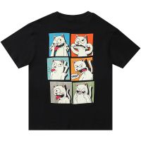 R RIPNDIP Cheap Cat Short-Sleeved T-Shirt Men Women Couples FRUSTRATION Be A Grimace Cartoon【พร้อมส่ง】