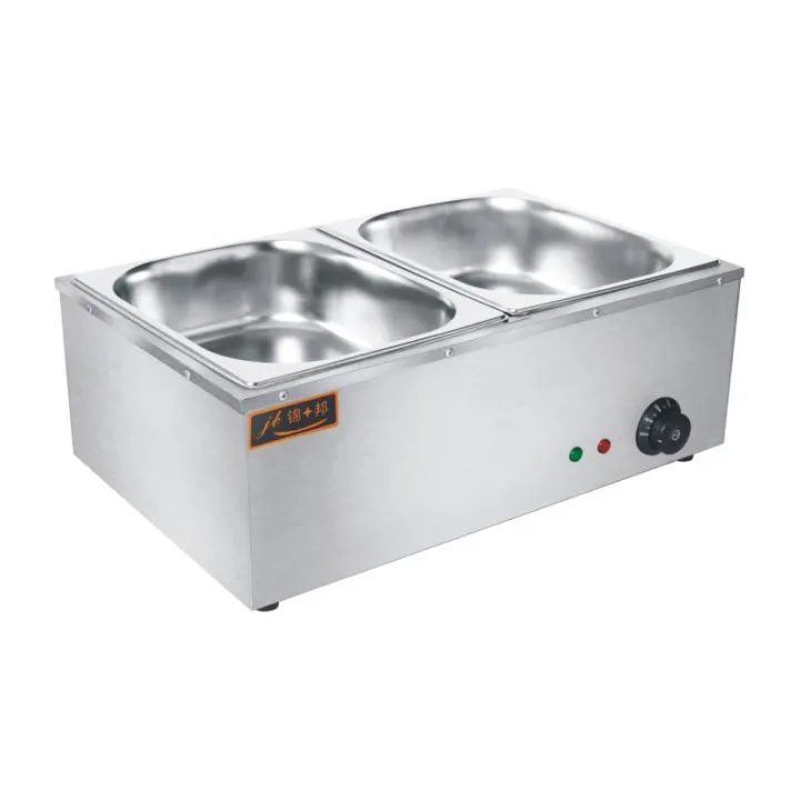 Jinbang JBTC2 2KW 2 tanks shallow electric bain marie restaurant food