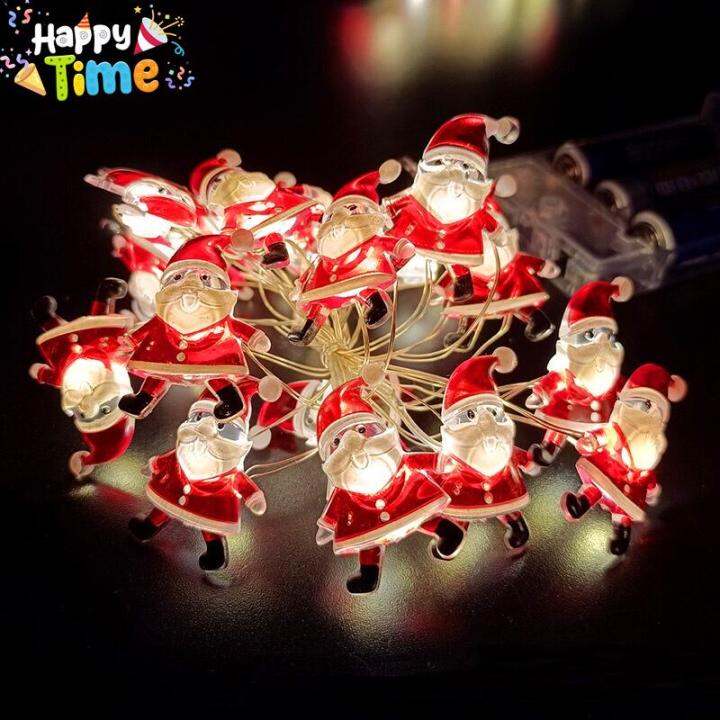 Happy Time Christmas Lights Decorations Set String Light Lantern ...