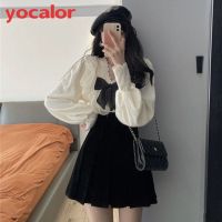 Spring Long Sleeve Bow Collar Shirt Mini Dress Vintage Party School Elegant Female Tunic Dresses For Women Vestido Casual Frocks