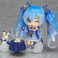 2023 ร่าง Hatsune Miku สองมิติ Q เวอร์ชั่น Snow Hatsune เสื้อคลุมอาบน้ำกลางฤดูใบไม้ร่วง Hatsune รูปมือรุ่นอะนิเมะรูปของขวัญ