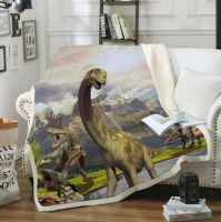 Antique dinosaur 3D print fashion fleece blanket bed bedspread Sherpa blanket