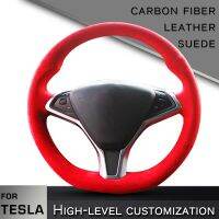 Custom Car Steering Wheel Cover for Tesla Model X Model S interior Steering Wheels Accessories