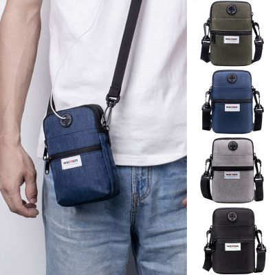 Male Bag Mens Satchel High Quality Men Diagonal Mini Crossbody Bags Shoulder Multi-Function Mobile Phone Bag Outdoor Sports Bag