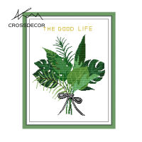 CROSSDECOR Cross Stitch Kits with Pattern And Instructions Embroidery Kit For Adults Beginners Cross Stitch Arts and Crafts for Home Decor (Good Life)