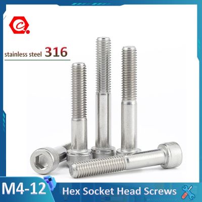 316 Stainless Steel Partially Threaded Hexagon Hex Socket Head Screws Allen Bolts Half Tooth Screw M5 M6 M8 M10 M12 Nails Screws Fasteners