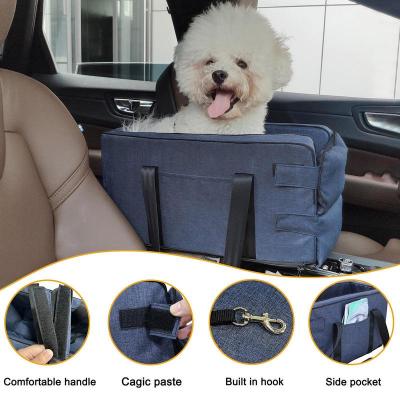 Car Booster Seat Puppy Travel Car Carrier Bed ON Car Armrest Washable Travel Bag For Chihuahua Shih Tzu Yorkie Poodle