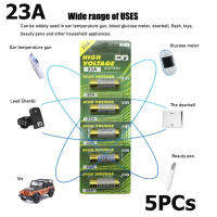 ถ่าน 23A (1แผง 5 ก้อน) 12V dry alkaline battery 23AE A23 23GA for doorbell,car alarm,walkman,car remote control etc