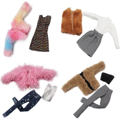 【YF】✉™◆  Fashion Coat Top Pants Beret Accessories 11.8 Inch Barbies 30Cm Gifts