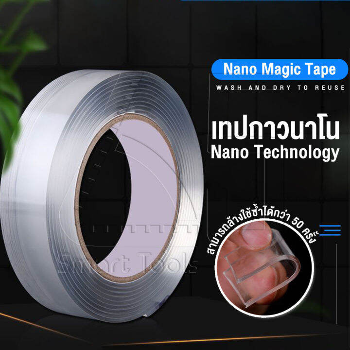 65smarttools-เทปกาวนาโน-เทปนาโน-เทปกาวล้างใช้ใหม่ได้-ติดแน่น-ทนนาน-ลอกออกได้-ไม่ทำลายพื้นผิว