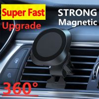 15W Magnetic Car Wireless Charger macsafe for iPhone 14 13 12 pro max Samsung mini Air Vent Car Phone Holder Stand Fast Charging