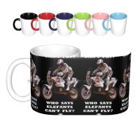 ✻◐✠ Who Says Elefants Cant Fly ? Ceramic Mugs Coffee Cups Milk Tea Mug Cagiva Cagiva Elefant Cagiva Navigator Cagiva Raptor Cagiva