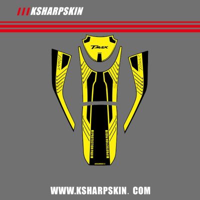 Fuel tank carbon fiber scratch-resistant stickers motorcycle stickers fish bone decals for YAMAHA TMAX530 17-18