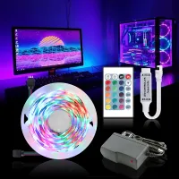 5M 10M 15MBox Neon RGB LED Strip 2835 SMD Waterproof Wireless Remote LED Controller WIFI 24 Key LED Light Driver 12V Adapter