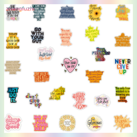 zhangfuzhi 50pcs Color Happy INSPIRATION อ้างภาษาอังกฤษ Graffiti กันน้ำสติกเกอร์กระเป๋า