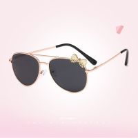 【LZ】◐  Kids Cute Sunglasses Metal Frame Children Sun Glasses Fashion Girls Outdoor Cycling Goggles Party Eyewear Photography Supplies